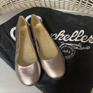 NEW Seychelles ballet leather flats, gold, 6.5